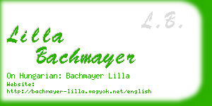 lilla bachmayer business card